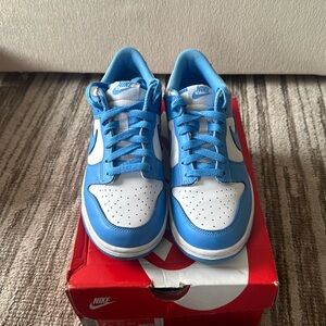 Nike dunk low white/university blue size 7Y fits women’s 8.5